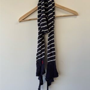 Ralph Lauren Navy and White Linen Scarf